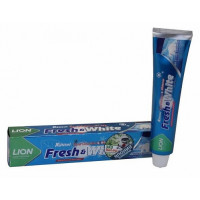 LION Thailand Fresh White Паста зубная отбеливающая супер прохладная мята 160 г