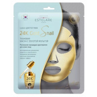 Estelare 24K Gold SNAIL тканевая маска с золотой фольгой