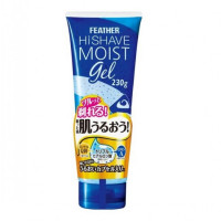 "Feather" "HiShave Moist Gel" Увлажняющий гель для бритья с гиалуроновой кислотой, коэнзимом Q10 и витамином А с морским ароматом, 230 гр.,