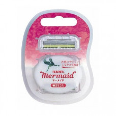 "Feather" "Mermaid Rose Pink" Сменные кассеты с тройным лезвием (3 штуки)