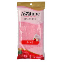 "OHE" "Awatime" Мочалка для создания большого количества пены средней жесткости 100 см. (розовая)