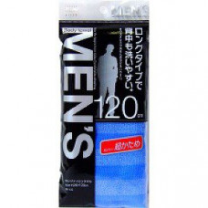 MEN'S Массажная мочалка жесткая удлиненная синяя в полоску, 28х120 см, 1 шт
