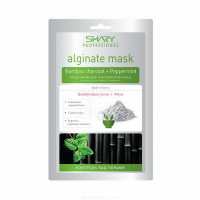 Моделирующая альгинатная маска для лица, шеи, декольте"Контроль над порами" Бамбуковый уголь и Мята