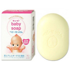 Детское мыло для чувствительной кожи с натуральными сливками и скваланом"Kewpie" (кусок 90 г) × 1 шт