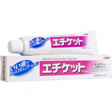 Зубная паста  Lion"ETIQUETTE" профилактика неприятного запаха изо рта, освежающая мята 40г