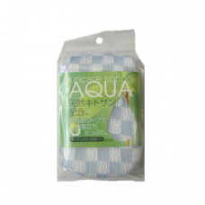 Мочалка-спонж AQUA с хитозаном голубая BQ421, 8x14x5 см