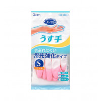 Виниловые перчатки “Family” (тонкие, без внутреннего покрытия, с уплотнением на кончиках пальцев) бело-розовые РАЗМЕР S, 1пара
