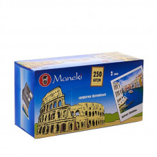 Салфетки бумажные "Maneki", серия Dream с ароматом Европы, 2 слоя, белые, 250 шт./коробка