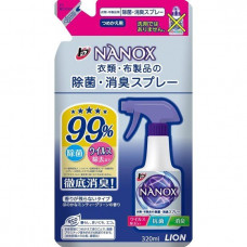 LION Спрей с антибактериальным и дезодорирующим эффектом  для одежды и текстиля "Super NANOX" (запаска) 320 мл