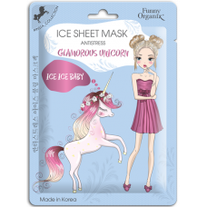 GLAMOROUS UNICORN Тканевая ледяная маска, снимающая стресс кожи  25 г