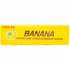 Резинка жевательная КОРЕЯ Банан (Banana) Lotte, пластинки, 12,5г