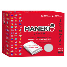 Maneki Подушечки ватные гигиенические "Maneki", прямоугольные, с пресс-линиями, 180 шт./упак