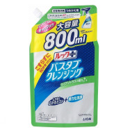 LION Чистящее средство для ванной комнаты "Look Plus" быстрого действия (аромат трав и мяты + ионы серебра) мягкая упаковка с крышкой 800 мл