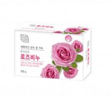Успокаивающее и увлажняющее туалетное мыло с экстрактом дамасской розы "Rose Beauty Soap" 100 г