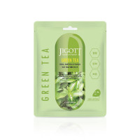 "Jigott" Green Tea Real Ampoule Mask Маска для лица тканевая ампульная с экстрактом зеленого чая 27 мл