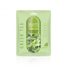 "Jigott" Green Tea Real Ampoule Mask Маска для лица тканевая ампульная с экстрактом зеленого чая 27 мл