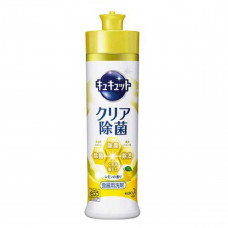 KAO Cucute Clean Bacteria Elimination Lemon Дезинфицирующее средство для мытья посуды, с лимонной кислотой и ароматом лимона, 240мл.