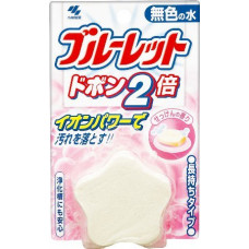 KOBAYASHI Bluelet Dobon Double Soap Двойная таблетка для бачка унитаза очищающая и дезодорирующая, с ароматом свежести, 120г