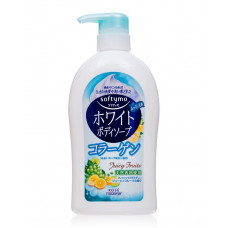KOSE Softymo White Body Soap Powder In Жидкое мыло для тела, с растительной микропудрой и освежающим ароматом мяты и фруктов, 600мл.