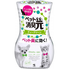 KOBAYASHI Shoshugen for Pets Tea Green Жидкий дезодорант для устранения запаха домашних животных, с ароматом зеленого чая, 400мл.