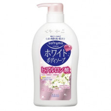 KOSE Softymo White Body Soap Hyaluronic Acid Жидкое мыло для тела с гиалуроновой кислотой, с мягким цветочным ароматом, 600мл.