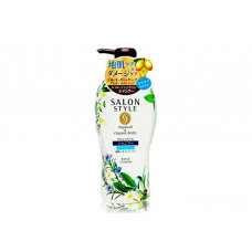 KOSE Salon Style Air in Smooth Шампунь для волос разглаживающий, с органическими маслами, с ароматом цветов и трав, 500мл.