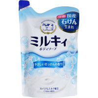 Молочное мыло для тела с аминокислотами шёлка и ароматом белых цветов MILKY BODY SOAP (сменная упаковка) 400 мл