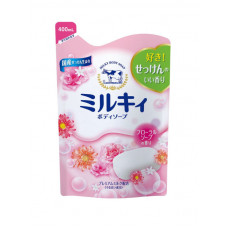 Молочное мыло для тела с аминокислотами шелка и ароматом цветов  MILKY BODY (смен.уп) 400 мл