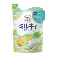 COW Молочное увлажняющее жидкое мыло д/тела с цитрусовым ароматом "Milky Body Soap" МУ 400мл