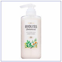 KOSE Bioliss Botanical Extra Damage Repair Восстанавливающий кондиционер для поврежденных волос, содержащий натуральные и растительные ингредиенты, с цветочно-фруктовым ароматом, 480мл.