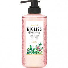 KOSE Bioliss Botanical Sleek Straight Разглаживающий и выпрямляющий кондиционер для волос, содержащий натуральные и растительные ингредиенты, с цветочно-фруктовым ароматом, 480мл.