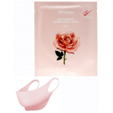 JM SOLUTION GLOW LUMINOUS FLOWER LIFT-UP V MASK ROSE Маска-бандаж для подтяжки овала лица с розой 30мл.