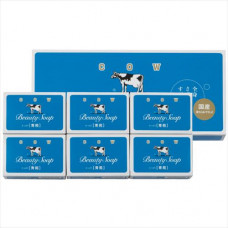 COW Молочное освежающее мыло с прохл. ар. жасмина "Beauty Soap" синяя упаковка 6шт*85гр