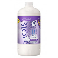 KAO Biore U Foaming Body Wash Deep Clear Жидкое мыло-пенка для тела "Глубокое очищение", с освежающим ароматом трав, запасной блок, 450мл.