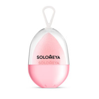 Solomeya Вельветовый косметический спонж для макияжа Персик / Microfiber Velvet Sponge Peach
