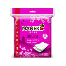 Maneki Подушечки косметические "MANEKI" SAKURA прямоуг,с пресс-линиями и защипами 222шт/упак