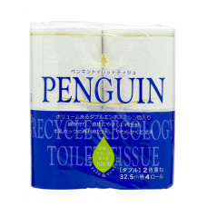 Бумага туалетная Marutomi "Penguin" 2-х слойная, 32,5м х 0,114м, 4 рул/уп
