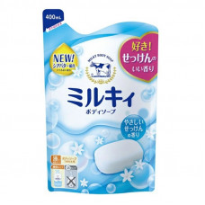 COW Milky Body Soap Red Box Scent [Лимитированный выпуск] Жидкое молочное мыло для тела, c маслом ши, с расслабляющим цветочным ароматом, мягкая упаковка, 400мл. 