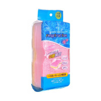 Губка для чистки пластиковых ванн, розовая, 8,5×16,5×5 см, 1 шт