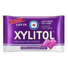 Резинка жевательная Xylitol Blueberry Mint "Голубика и мята", Thai Lotte, 11,6г, блистер,