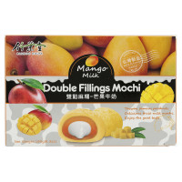 Японское рисовое пироженое моти DOUBLE FILLINGS MOCHI "Манго с молоком" 180г.