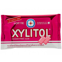 Резинка жевательная Xylitol Strawberry Mint "Клубника и мята", Thai Lotte, 11,6г, блистер, 