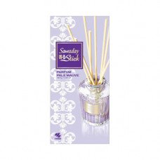 KOBAYASHI Sawaday Scented Stick Parfum Pale Mauve Натуральный аромадиффузор для дома, с мягким фруктово-цветочным ароматом и нотками яблока и календулы, стеклянный флакон 70мл, 