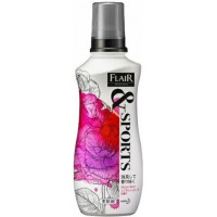KAO Flair Fragrance Sports Splash Rose Кондиционер-смягчитель для белья, с активной дезодорирующей формулой, с ароматом персика, личи и розы, 540мл.