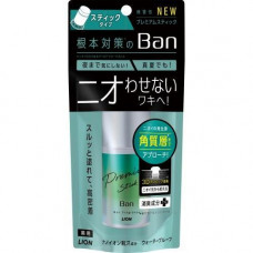 LION Премиальный твёрдый (стик) дезодорант-антиперспирант ионный блокирующий потоотделение "BAN Premium Stick" (без запаха) 20 г
