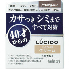 Mandom Крем "Lucido Q10 Ageing Care Cream" для комплексной профилактики проблем кожи лица (для мужчин после 40 лет) без запаха, красителей и консервантов 50 г