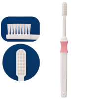 EBISU Зубная щётка "Ebisu Profits" с УЗКОЙ чистящей головкой, ПЛОСКИМ срезом и скруглёнными щетинками (для удаления налёта, мягкая)