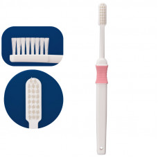 EBISU Зубная щётка "Ebisu Profits" с УЗКОЙ чистящей головкой, ПЛОСКИМ срезом и скруглёнными щетинками (для удаления налёта, мягкая)