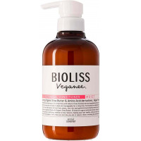 KOSE Bioliss Veganee Botanical Moist Увлажняющий органический кондиционер для волос, с натуральными маслами, аминокислотами и растительными экстрактами, с ароматом розы и черной смородины, 480мл. 