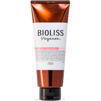 KOSE Bioliss Veganee Botanical Moist Увлажняющая органическая маска для волос, с натуральными маслами, аминокислотами и растительными экстрактами, с ароматом розы и черной смородины, туба 200г.